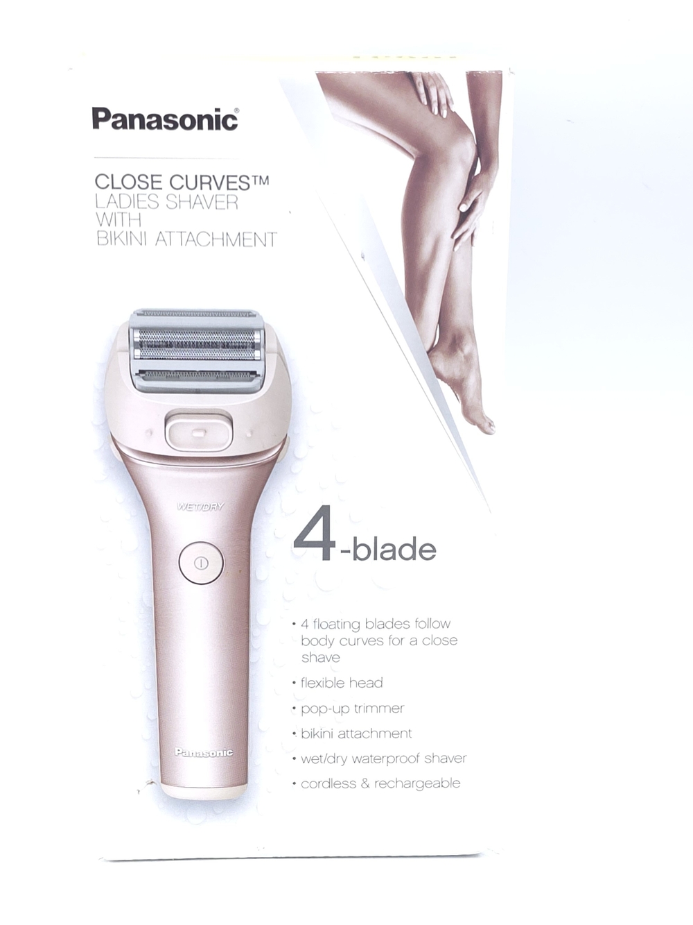 Panasonic Close Curves Ladies Shaver with Bikini Attachment ES-WWL8AE351 Rose